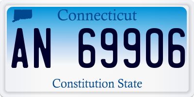 CT license plate AN69906