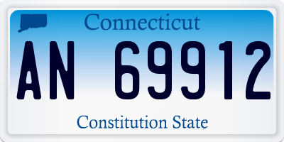 CT license plate AN69912