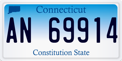 CT license plate AN69914