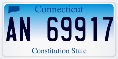 CT license plate AN69917