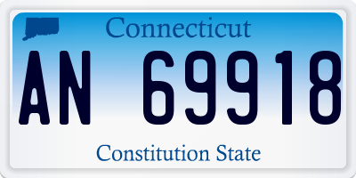 CT license plate AN69918