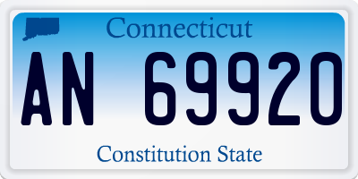 CT license plate AN69920