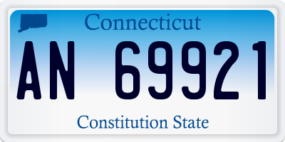 CT license plate AN69921