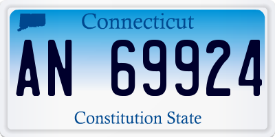 CT license plate AN69924