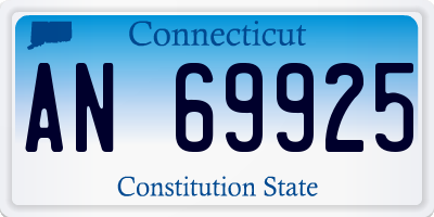 CT license plate AN69925