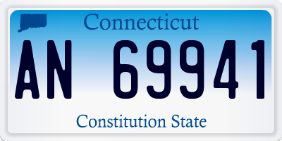 CT license plate AN69941