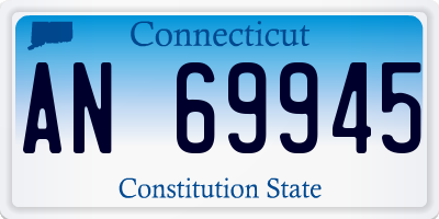 CT license plate AN69945
