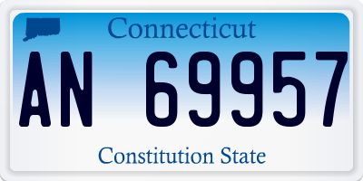 CT license plate AN69957
