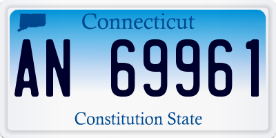 CT license plate AN69961