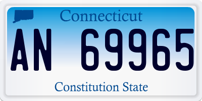 CT license plate AN69965