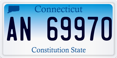 CT license plate AN69970