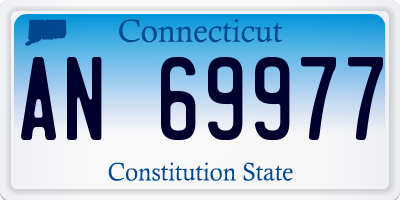CT license plate AN69977