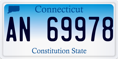 CT license plate AN69978