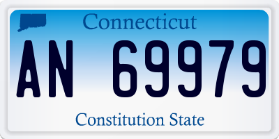 CT license plate AN69979