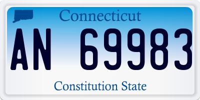 CT license plate AN69983