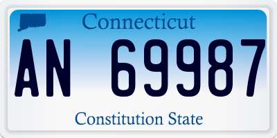 CT license plate AN69987