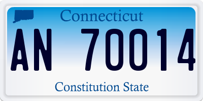 CT license plate AN70014