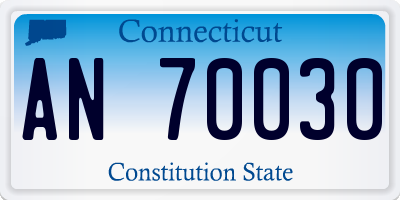 CT license plate AN70030