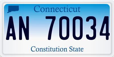 CT license plate AN70034