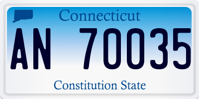 CT license plate AN70035