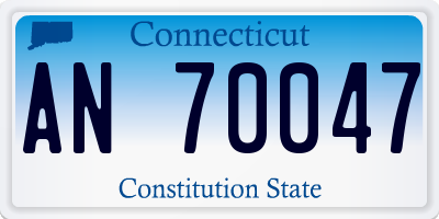 CT license plate AN70047