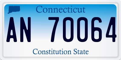 CT license plate AN70064