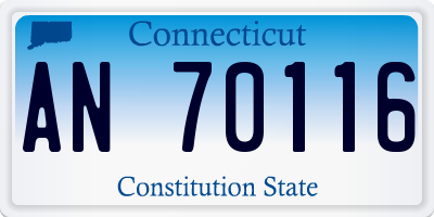CT license plate AN70116