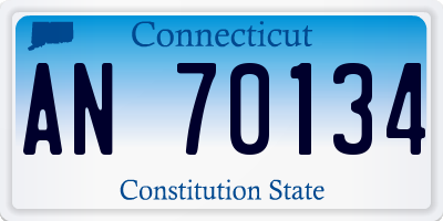 CT license plate AN70134