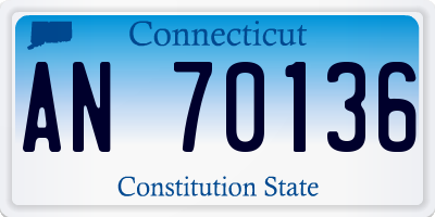 CT license plate AN70136
