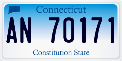 CT license plate AN70171