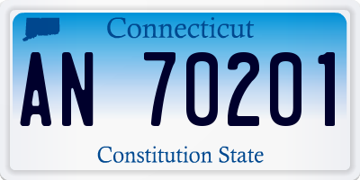 CT license plate AN70201