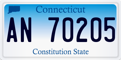 CT license plate AN70205