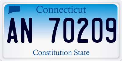 CT license plate AN70209
