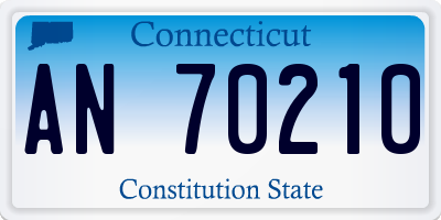 CT license plate AN70210