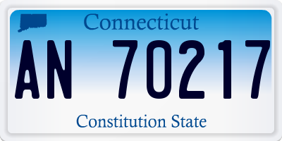CT license plate AN70217