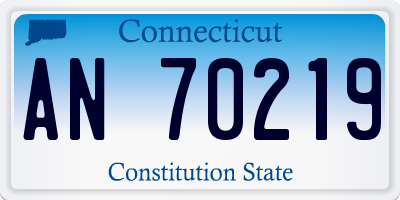 CT license plate AN70219