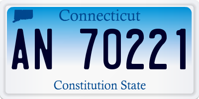 CT license plate AN70221