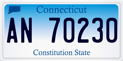 CT license plate AN70230