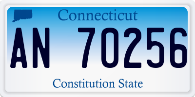 CT license plate AN70256