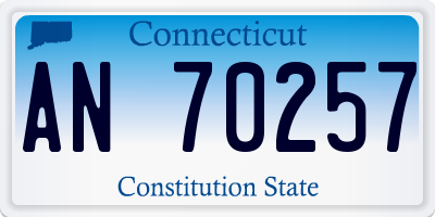 CT license plate AN70257