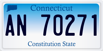 CT license plate AN70271
