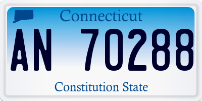 CT license plate AN70288