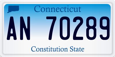 CT license plate AN70289