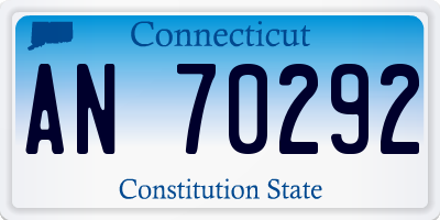 CT license plate AN70292