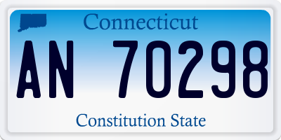 CT license plate AN70298
