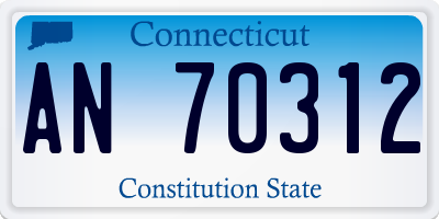 CT license plate AN70312