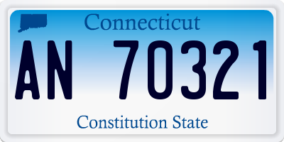 CT license plate AN70321