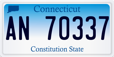 CT license plate AN70337