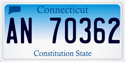 CT license plate AN70362