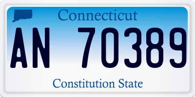CT license plate AN70389